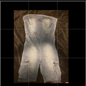 Fashion nova denim romper